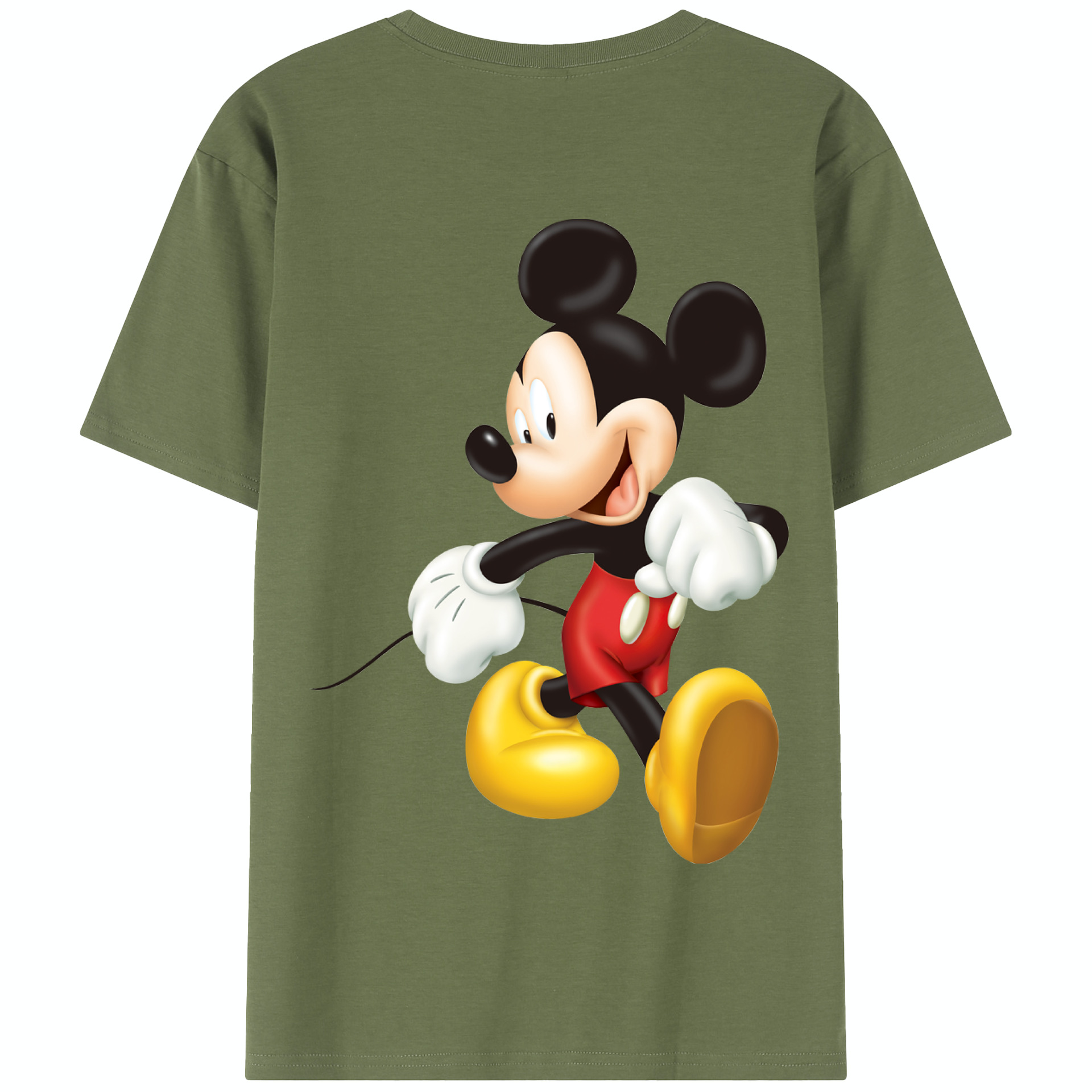 （画像用） ミッキーマウス Mickey Mouse 綿100％半袖Tシャツ（背面プリント）